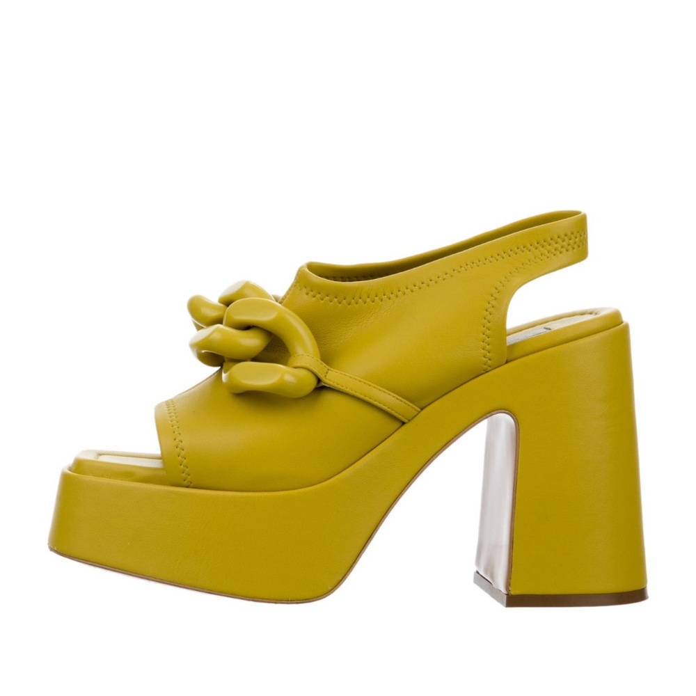 Stella McCartney chain-link 125mm block heel sandals